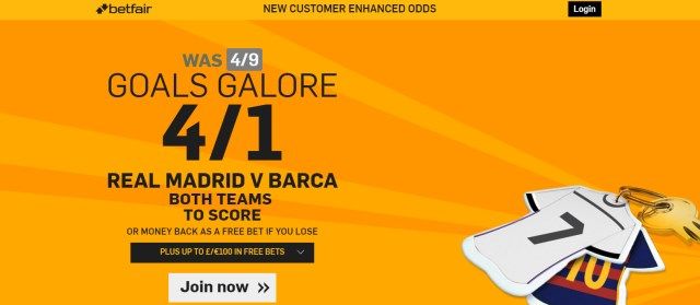 betfair promocija - Real Madrid-Barcelona