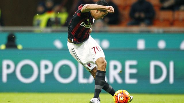 Foto LaPresse - Spada 13 gennaio 2016 Milano  ( Italia) Sport Calcio Milan - Carpi  Coppa Italia  TIM Cup 2015 2016 - Quarti di finale  " Stadio San Siro " Nella foto:  bacca gol 1-0 Photo LaPresse - Spada 13 01 2016 Milan ( Italy) Sport Soccer Milan - Carpi  Italian Cup - TIM Cup 2015 2016 - Quarter Finals  - " San Siro  Stadium " In the pic:   bacca goal 1-0